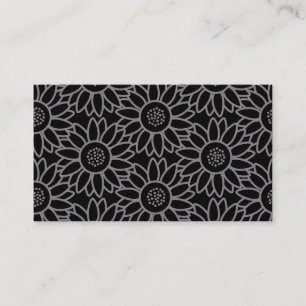 Carte De Visite Motif noir de tournesol