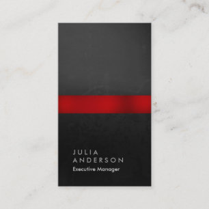 Carte De Visite Motif noir gris rouge vertical