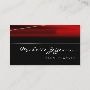 Carte de visite Motif noir  tendance Script Red