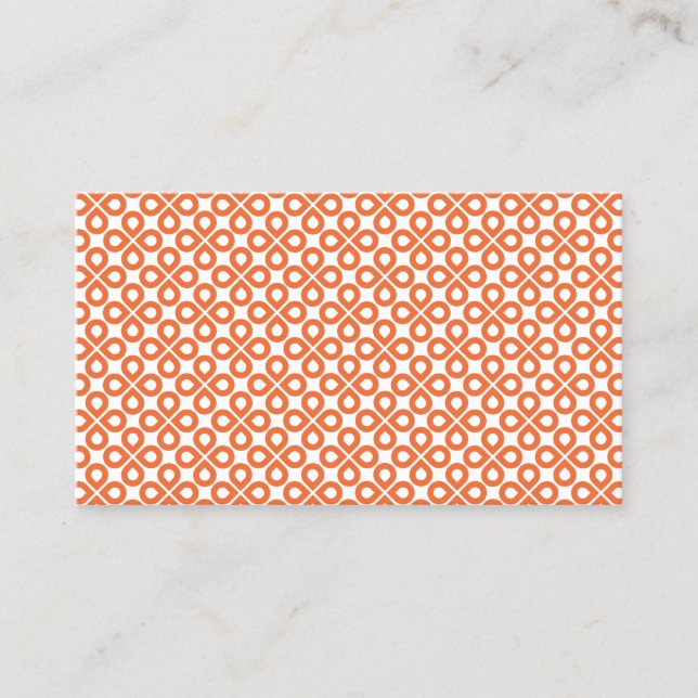 CARTE DE VISITE MOTIF ORANGE CLOVER (Devant)