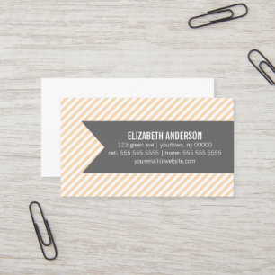 Carte De Visite Motif Orange Stripes