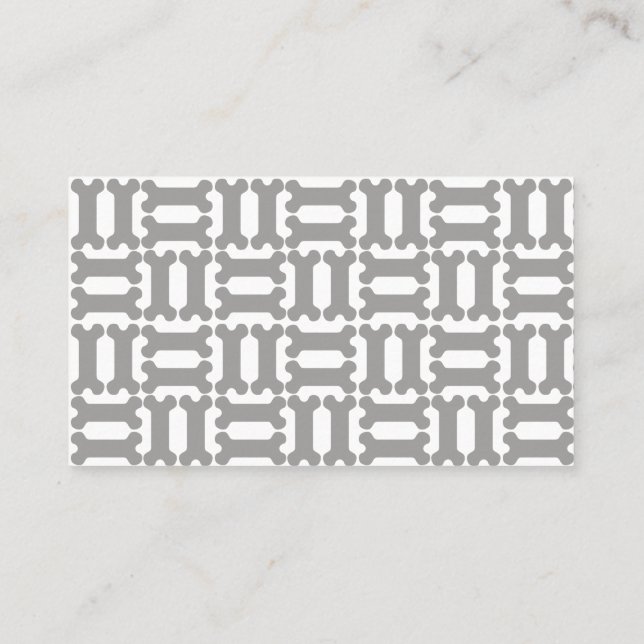 Carte De Visite motif osseux de chien (Dos)
