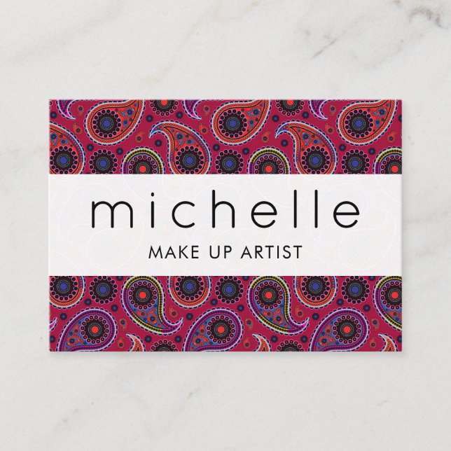 Carte De Visite Motif Paisley, Persian Paisley, Oriental Paisley (Devant)