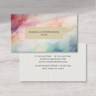 Carte De Visite Motif pastel abstrait moderne professionnel