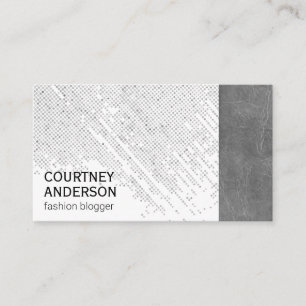 Carte De Visite Motif point   Cuir