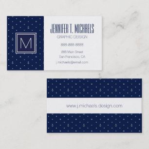 Carte De Visite Motif Pois Ancre