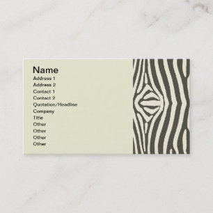 Carte De Visite Motif Poster de animal Zebra Stripe