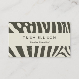 Carte De Visite Motif Poster de animal Zebra Stripe