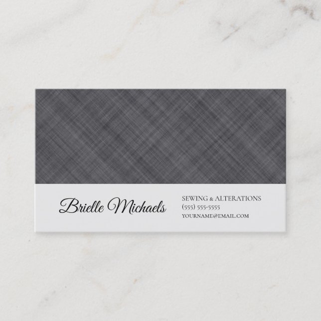 Carte De Visite Motif professionnel Sestress gris simple (Devant)