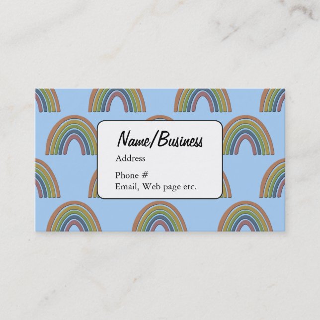 Carte de visite Motif Rainbow (Devant)