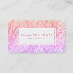 Carte De Visite Motif rose violet Ombre maquillage Artiste