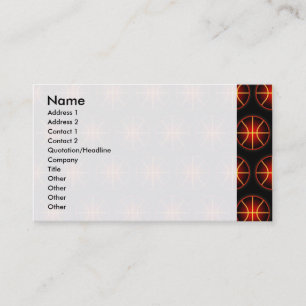 Carte De Visite Motif rougeoyant de basket-balls