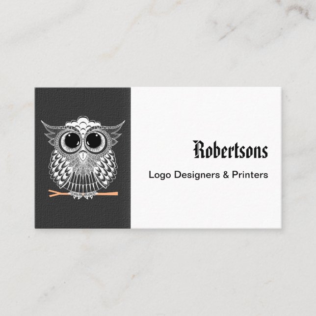 Carte De Visite Motif sage mignon de henné de griffonnage de (Devant)