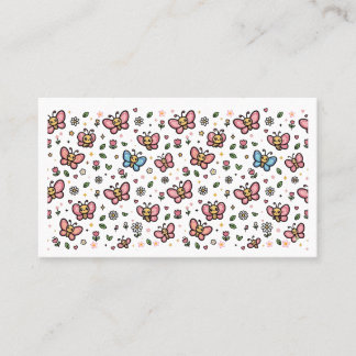 Carte De Visite Motif sans couture floral papillon mignon kawaii