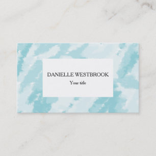 Carte De Visite Motif Sky Abstrait bleu et blanc