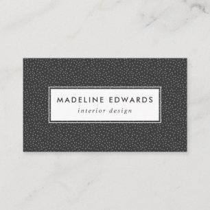 Carte de visite Motif tendance Black & Grey Tiny P