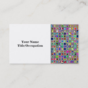 Carte De Visite Motif texturisé par arc-en-ciel de fête de tuile