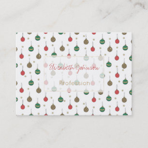 Carte De Visite Motif unique de l'ornement de Noël Baubles