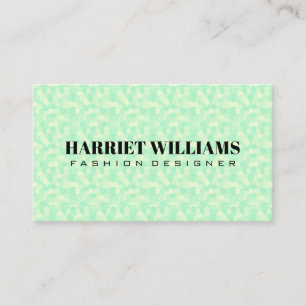 Carte De Visite Motif vert clair géométrique