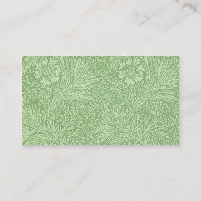 Carte De Visite Motif (vert) de souci de William Morris (Devant)