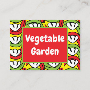 Carte De Visite Motif vert Red Vegetable