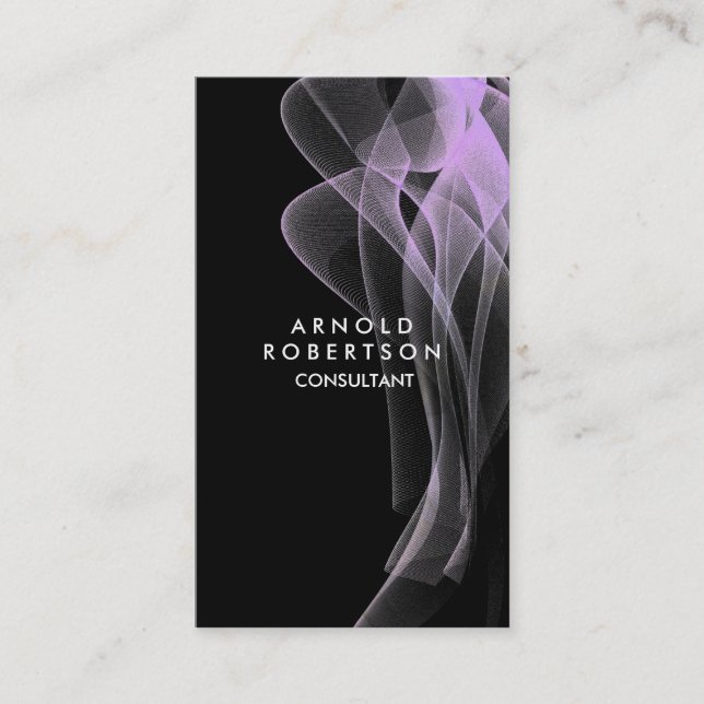 Carte De Visite Motif Wave unique Abstrait Élégant (Devant)