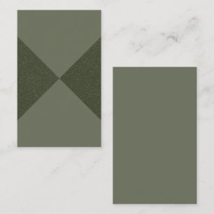 Carte de visite Motif X vert mousse texturé person