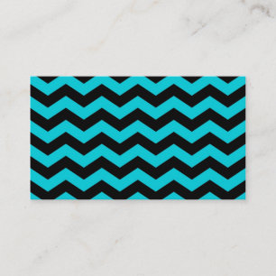 Carte De Visite Motif Zag Aqua et Black Zig