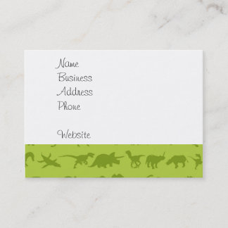 Carte De Visite Motifs de dinosaures verts mignons pour garçons
