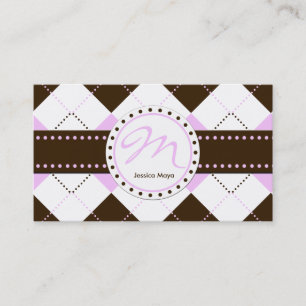 Carte De Visite Motifs roses et Brown de très bon goût de