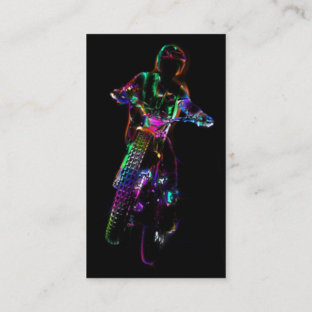 Carte De Visite Moto de motocross de procès (Dos)