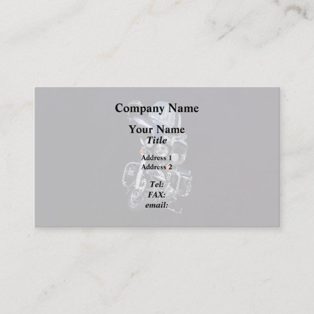 Carte De Visite Moto du shérif (Devant)