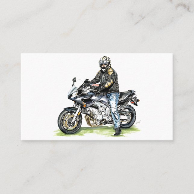 Carte De Visite Moto et Rider (Devant)