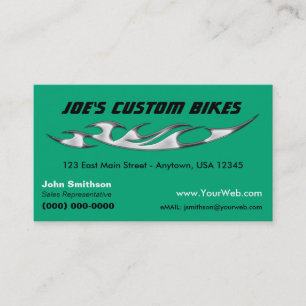 Carte De Visite Moto personnalisée Magasin de vélos personnalisé