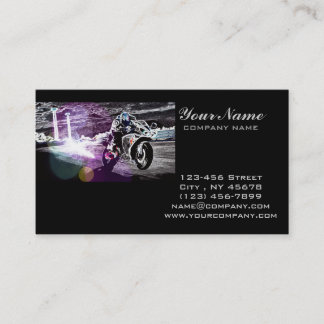 Carte De Visite motocross faisant du vélo de saleté emballant le