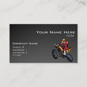 Carte De Visite Motocross Faux en fibre de carbone