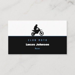 Carte De Visite Motocross   Motorcycliste