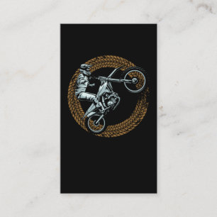 Carte De Visite Motocross Wheel Motorbiker