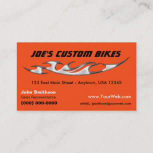 Carte De Visite Motocyclette personnalisée   Magasin de motos pers