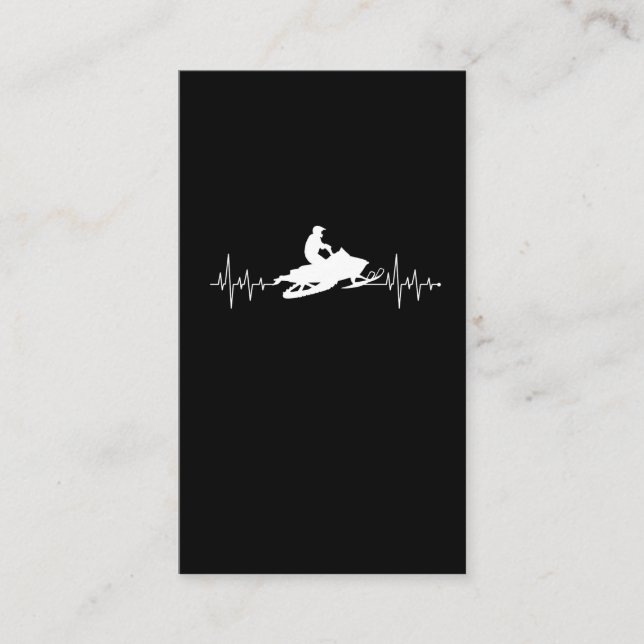 Carte De Visite Motoneige Heartbeat Winter Sport Moteur (Devant)