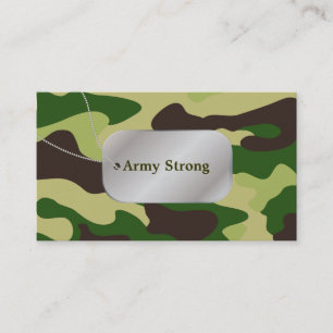 Carte De Visite Mots clés PixDezines Green Camouflage+Chien