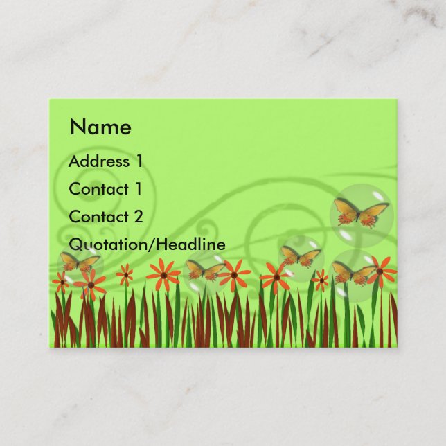 Carte De Visite Mouettes dans une bulle - Customisé (Devant)