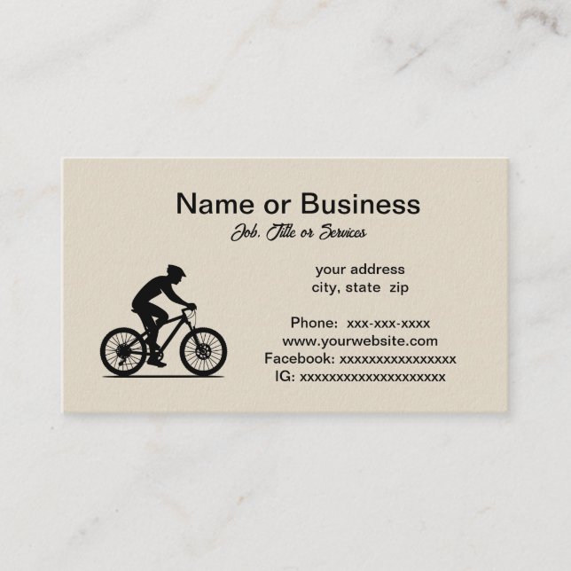 Carte De Visite Mountain biking (Devant)