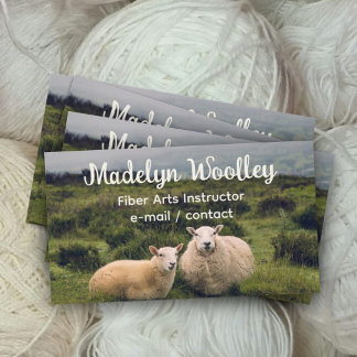 Carte De Visite Mouton dans Field Fiber Arts Tricot de laine Fil