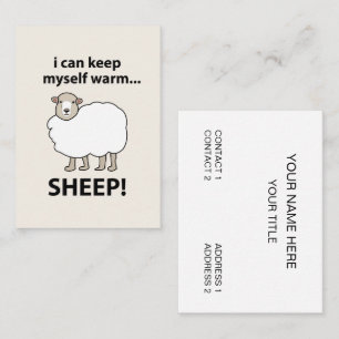 Carte De Visite Moutons Je Peux Me Garder Moutons Chauds