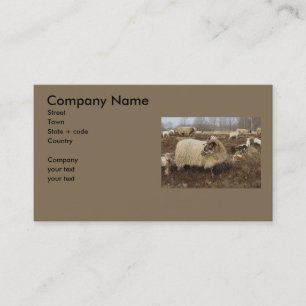 Carte De Visite Moutons - moutons en champ de Heather