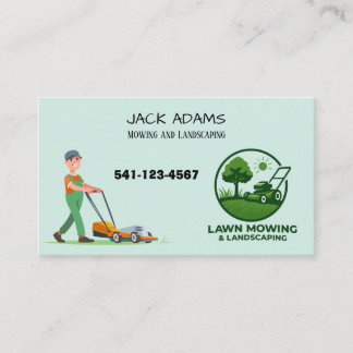 Carte De Visite Mowing and Landscaping Business Card