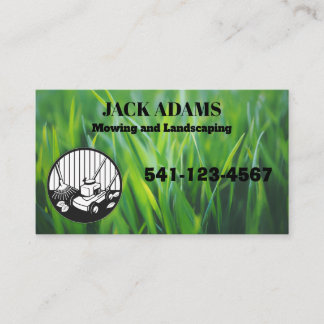 Carte De Visite Mowing and Landscaping Business Card