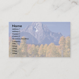 Carte De Visite Mt Moran, Grand Teton National Park, Wyoming