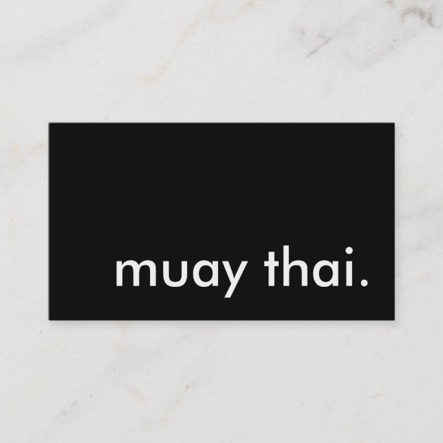 Carte De Visite muay thai. (Devant)